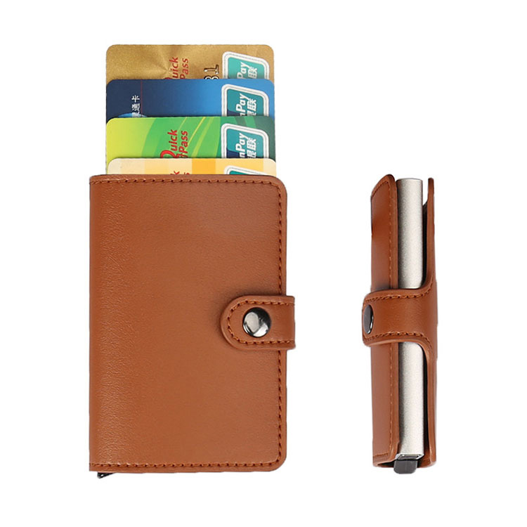 Aluminum RFID Anti-Theft Credit Card Holder Pop Up Wallet ສໍາລັບຜູ້ຊາຍ